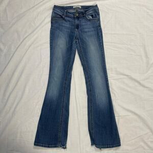 L.E.I. Sophia Hip Hugger low rise flare jeans size 3 y2k vintage preppy